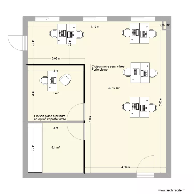 EMBIEZ V1 mobilier. Plan de EMBIEZ V1 mobilier. Plan de