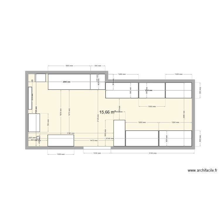 Atelier maintenance. Plan de 1 pièce et 16 m2