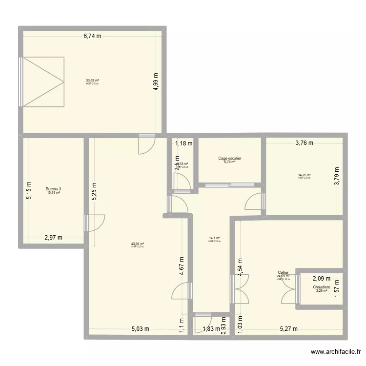 Maison beguey. Plan de 9  et 159 m²