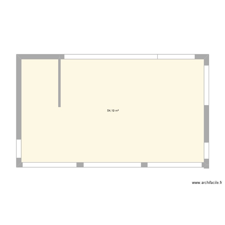 SXM Actuel. Plan de 1 pièce et 54 m2