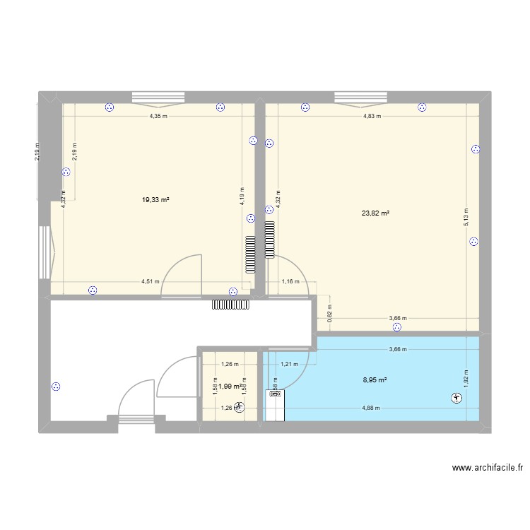 ouafi besançon. Plan de 4 pièces et 54 m2