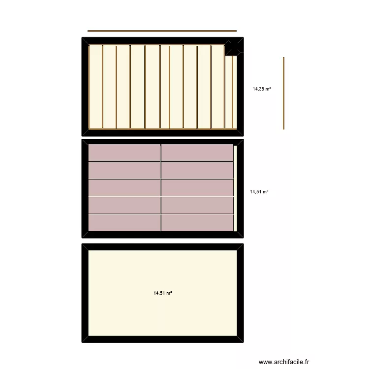 Toit plat garage. Plan de 
