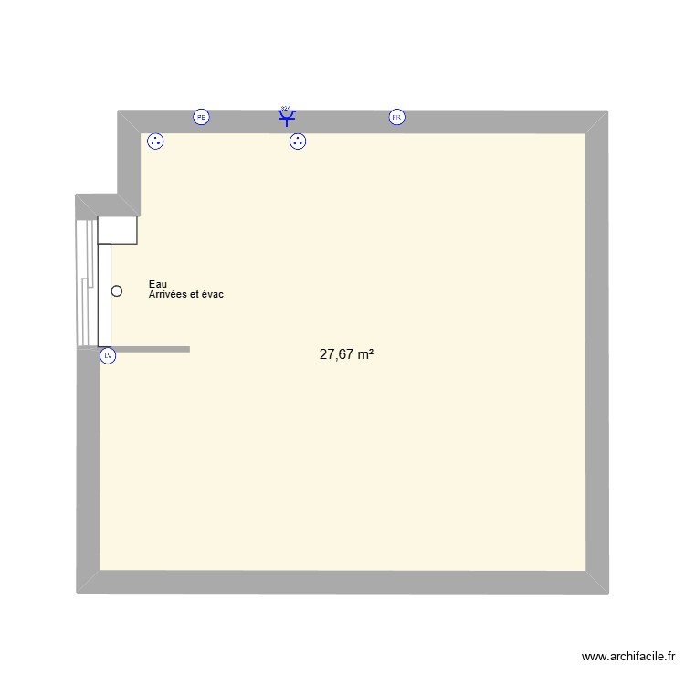cuisine inplantation. Plan de 0 pièce et 0 m2