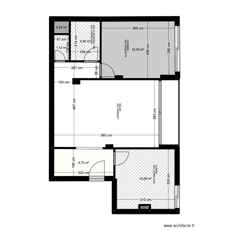 DELPHINE plan existant. Plan de 7 pièces et 32 m2
