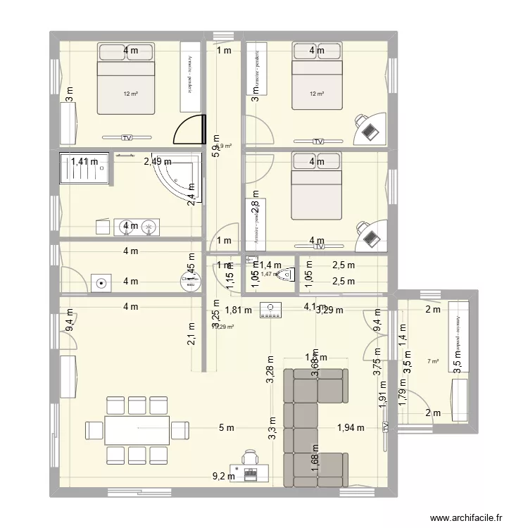 argentine. Plan de 6 et 118 m² argentine. Plan de 6 et 118 m²