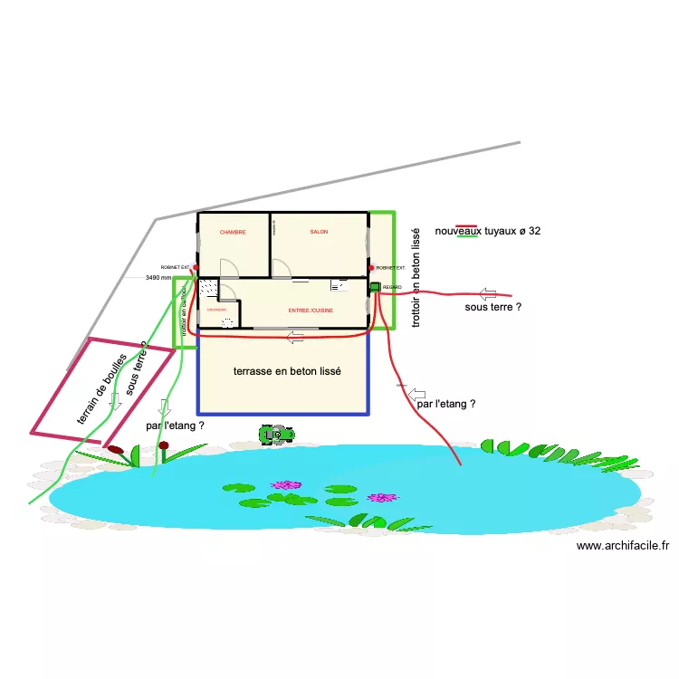 MAISON CHATEAU SUR LOIR 19. Plan de MAISON CHATEAU SUR LOIR 19. Plan de