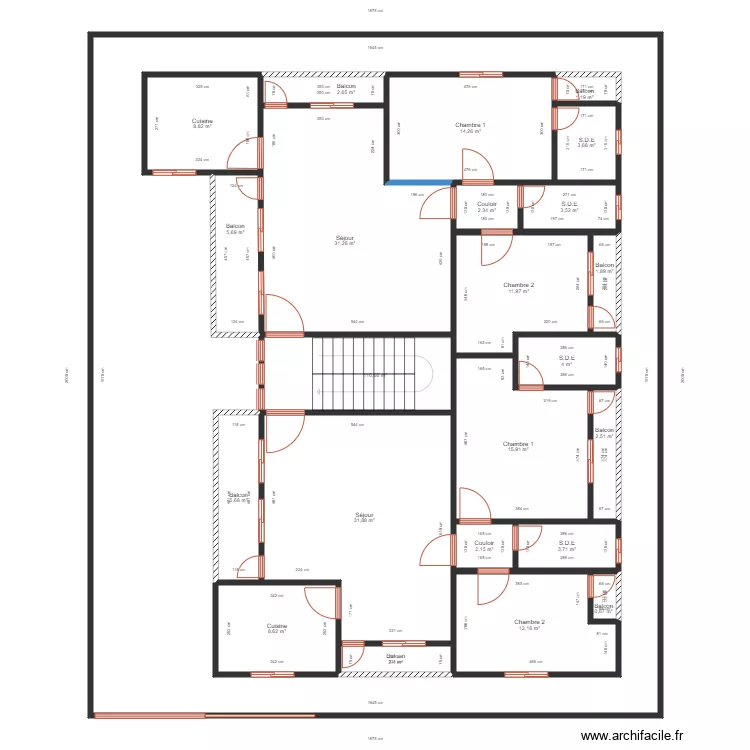 plan r+1 02 apparts. Plan de plan r+1 02 apparts. Plan de