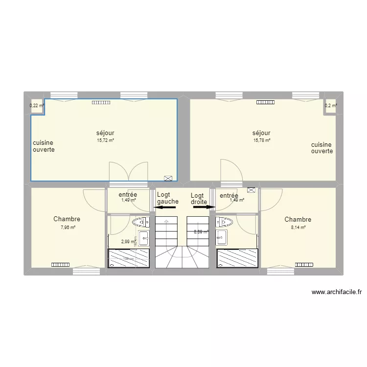 Electricité étage courant. Plan de Electricité étage courant. Plan de