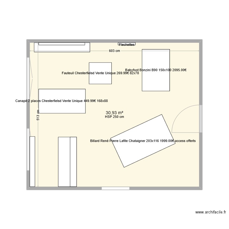 Nous-1. Plan de 1 pièce et 31 m2