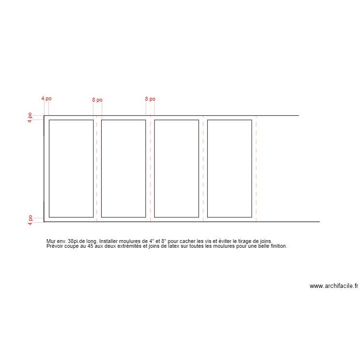 TBB mur W. Plan de 0 pièce et 0 m2