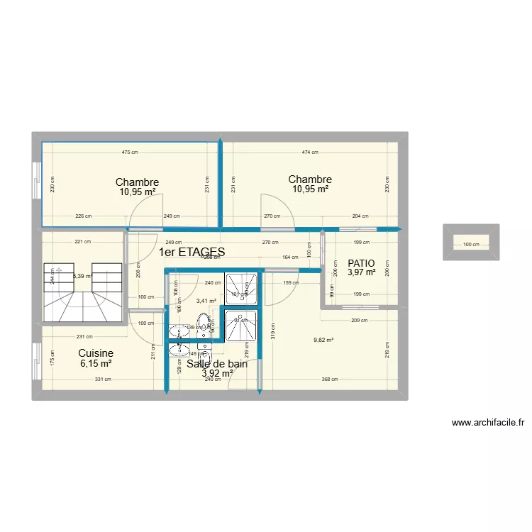 TANGER V1  1er Etage. Plan de 