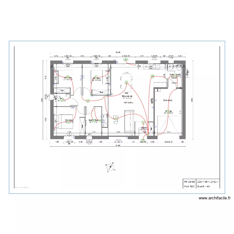 CAROLO BOYER. Plan de 