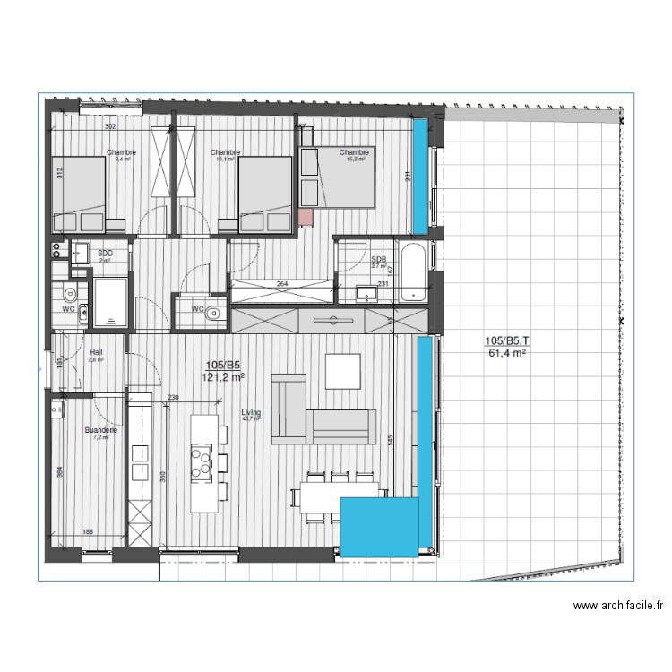 B5 -- France. Plan de 0 pièce et 0 m2