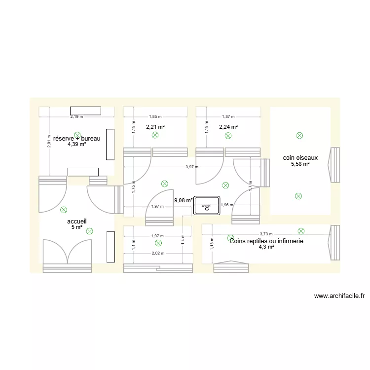 pension rongeurs/oiseaux/reptiles. Plan de 