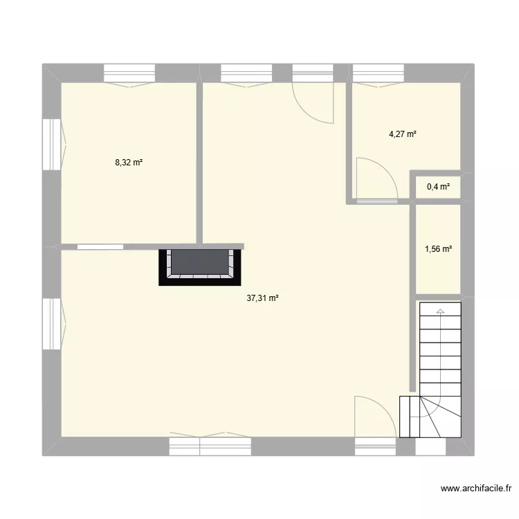 fouilloy rez de chauss&eacute; apr&eacute;s. Plan de 