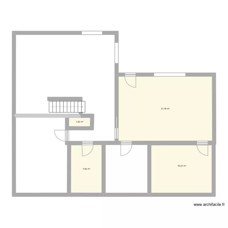 colette. Plan de 4  et 56 m²