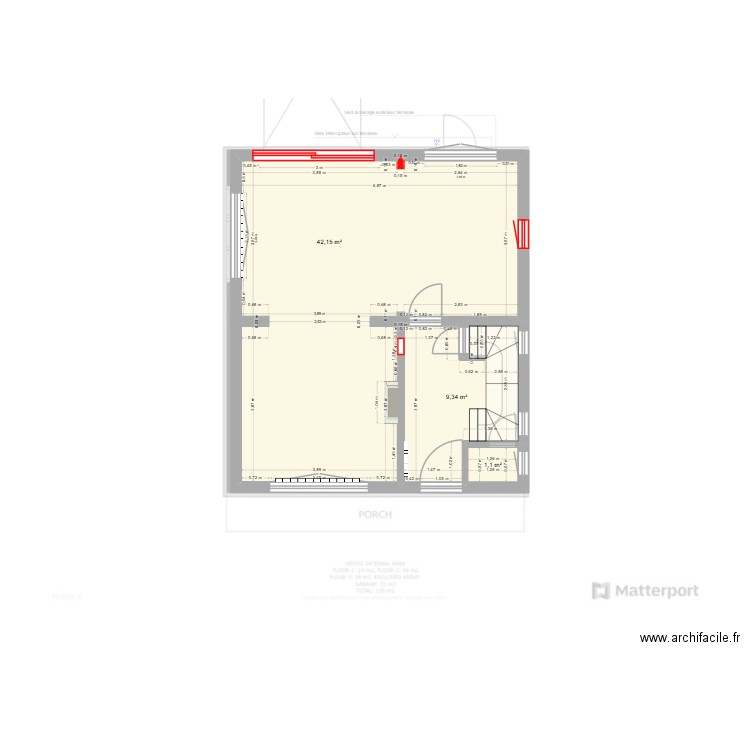 T.Lefebvre Crupet côtes. Plan de 17 pièces et 230 m2