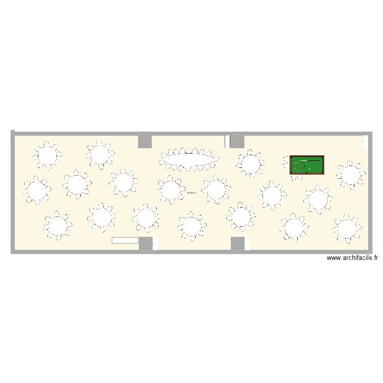salle mariage billard table. Plan de 1 pièce et 248 m2
