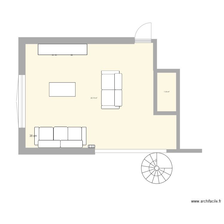 GAILLARD2. Plan de 2 pièces et 31 m2