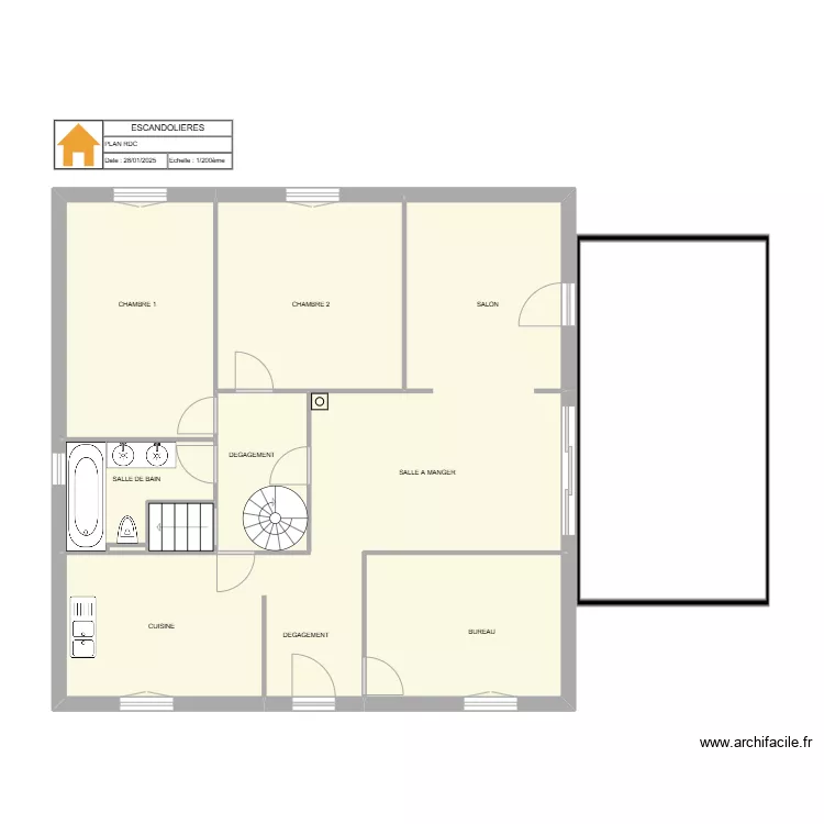 Escandolieres PROJET. Plan de 