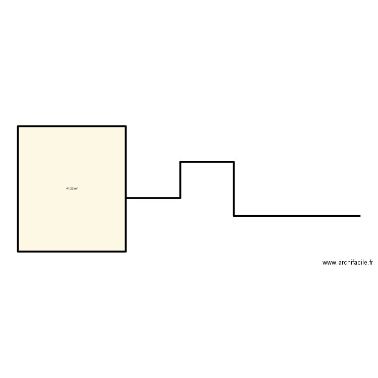 Nouveau plan. Plan de 1 pièce et 41 m2