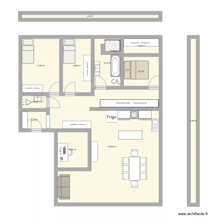Aloïs 2ème. Plan de 11 Pièces et 114 m² Aloïs 2ème. Plan de 11 Pièces et 114 m²