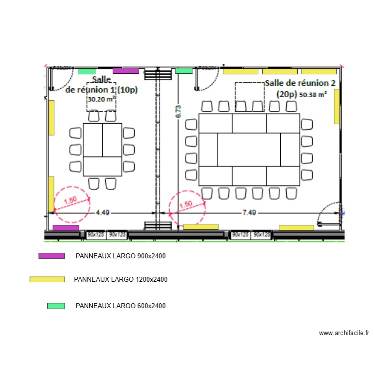 SALLES DE REUNION 1 ET 2 - COM COM PORTES EURLIENNE D'IDF. Plan de 0 pièce et 0 m2