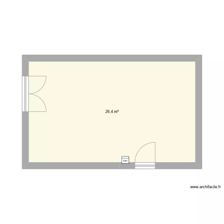 Appartement T3. Plan de 1  et 26 m²