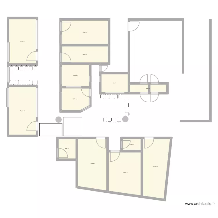 Projet Odonto 2. Plan de 13 et 182 m² Projet Odonto 2. Plan de 13 et 182 m²