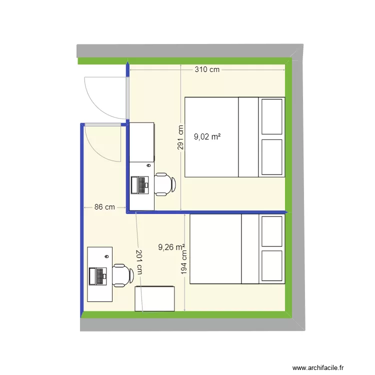 CHAMBRES HAUT 1. Plan de CHAMBRES HAUT 1. Plan de