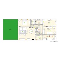 Plan Aguesseau avec cotes mesurées et aménagement + dressing + aménagements V6