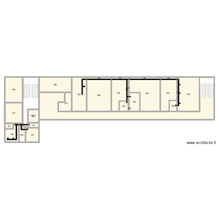 RDC CLINIQUE. Plan de 28 pièces et 350 m2
