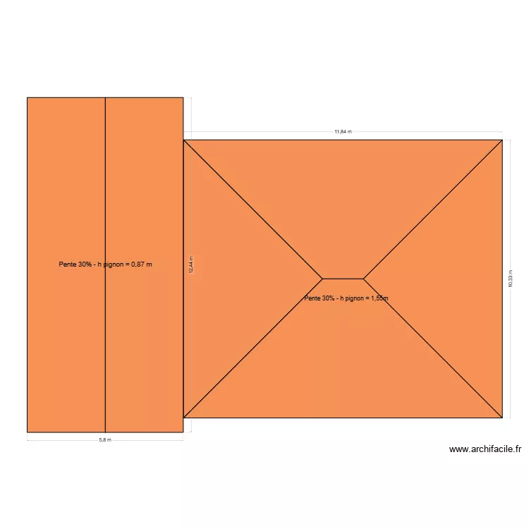 Kamba V6 Toitures. Plan de 