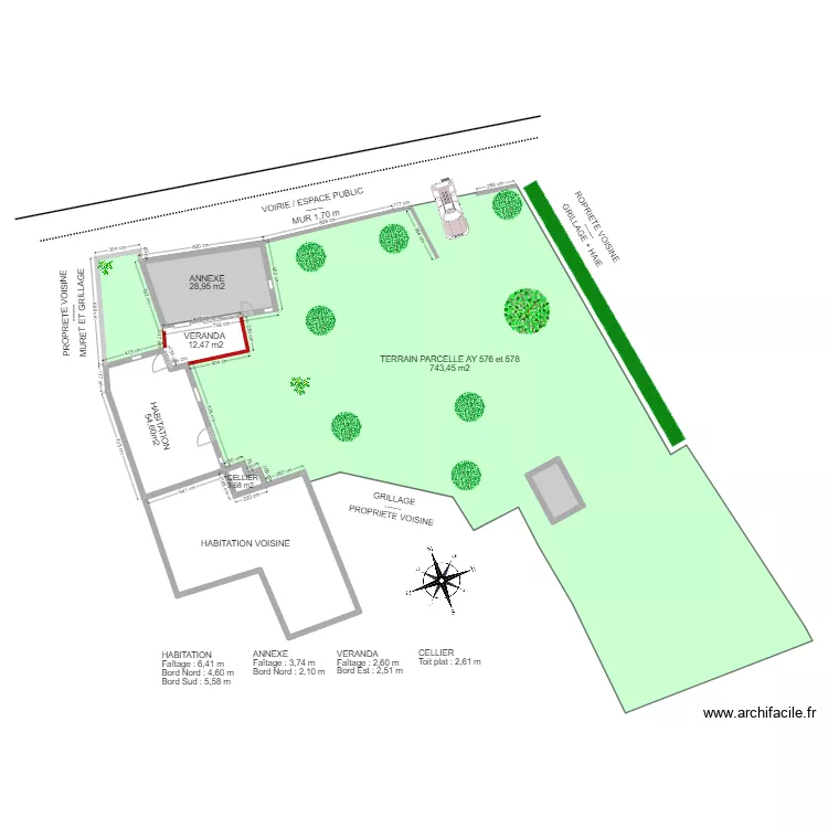 PLAN DE MASSE AVANT TRAVAUX 6 MAI. Plan de 