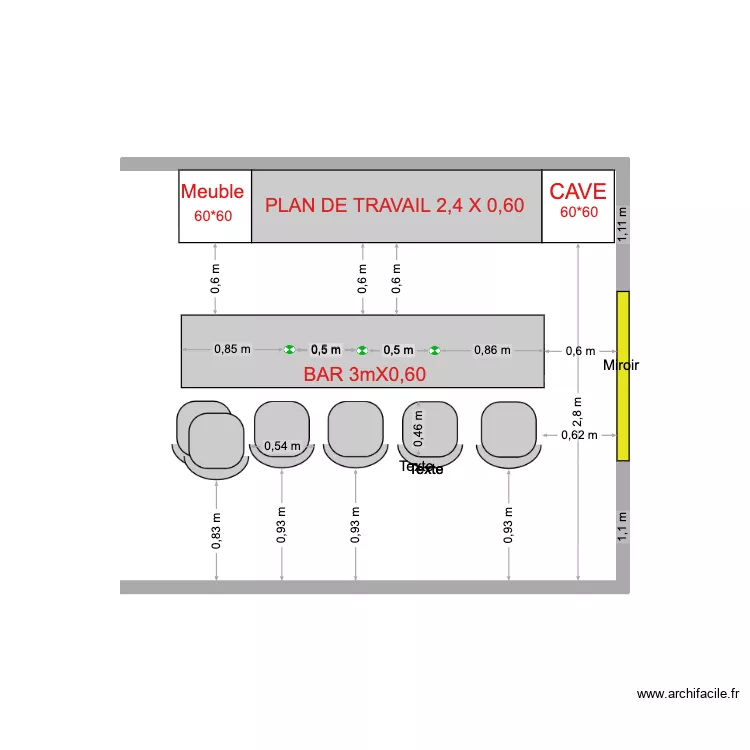 VDA BAR1 - IMPLANTATION AU SOL. Plan de 