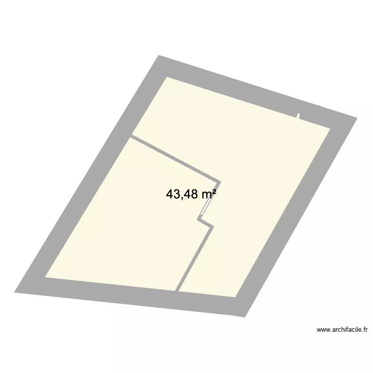 12BIS. Plan de 1  et 43 m²