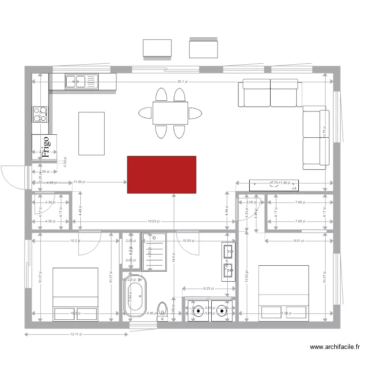 Maison JP 01. Plan de 