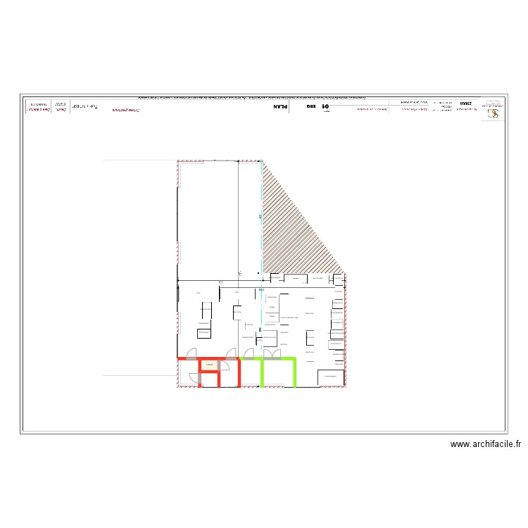BRASILLE V7. Plan de 1 pièce et 1 m2