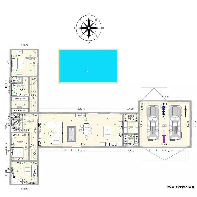 Thai house A-Paem & A-Di V2. Plan de 14  et 211 m²