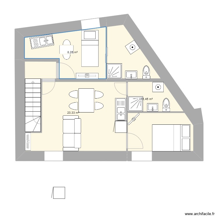 ETAGE 1 VOUTRE GARAGE. Plan de 0 pièce et 0 m2