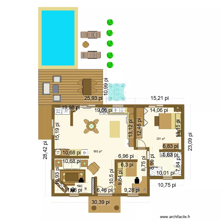 Plan no 2. Plan de 2  et 89 m²