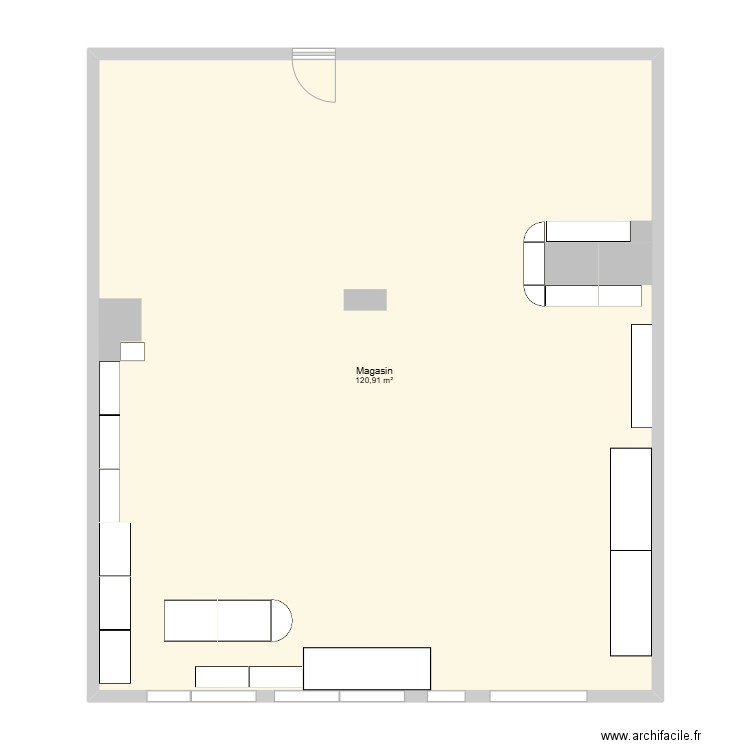 plan magasin treffort. Plan de 1 pièce et 121 m2