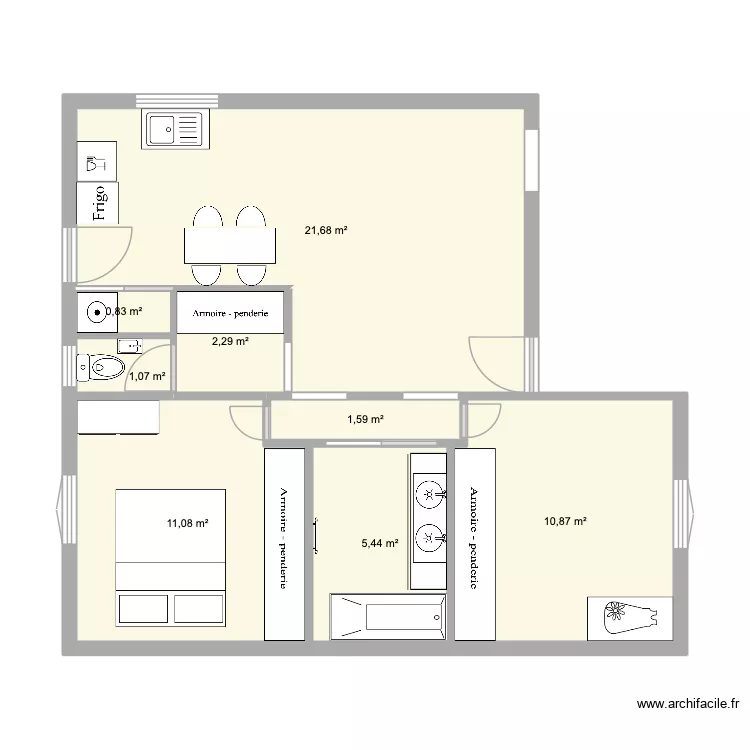 Verdun. Plan de 8 et 55 m² Verdun. Plan de 8 et 55 m²