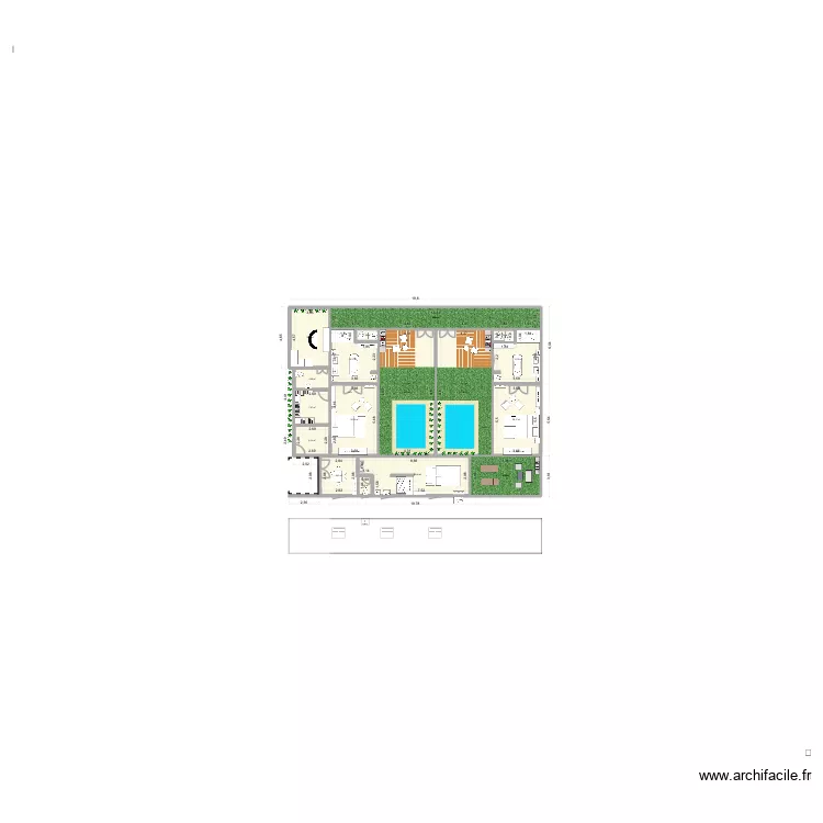Villa fini. Plan de 