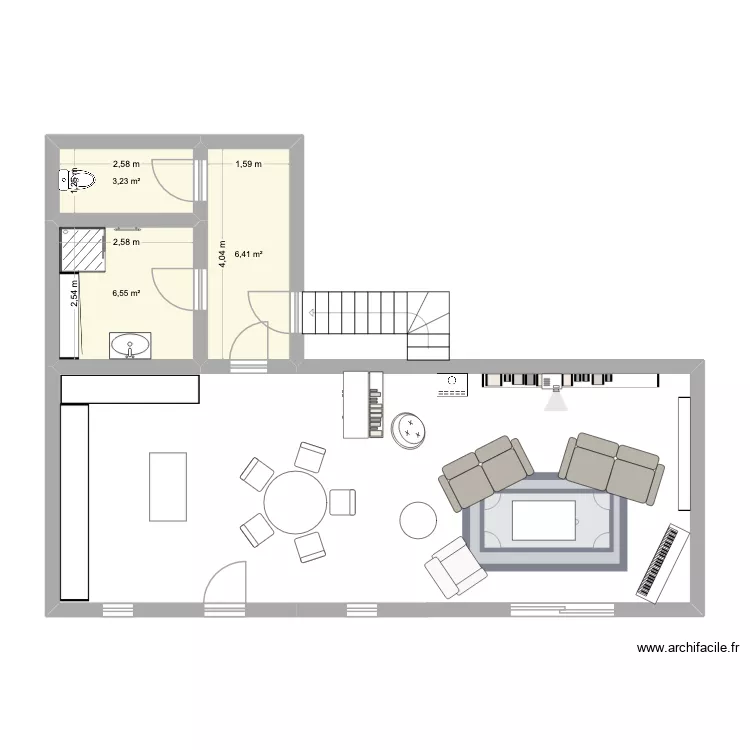 Scénario rêvé. Plan de 3 Pièces et 16 m² Scénario rêvé. Plan de 3 Pièces et 16 m²