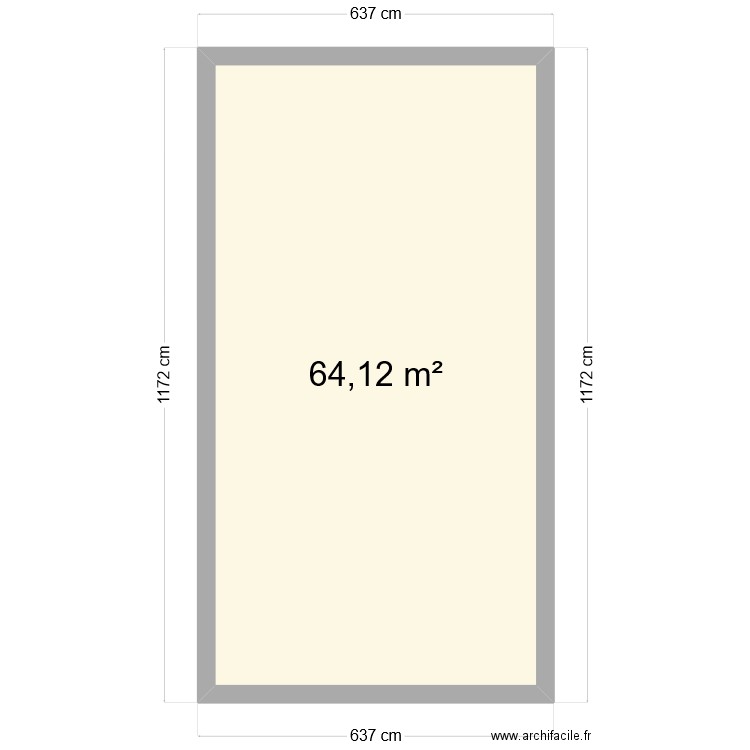 JUDAIS PIPRIAC. Plan de 1 pièce et 64 m2