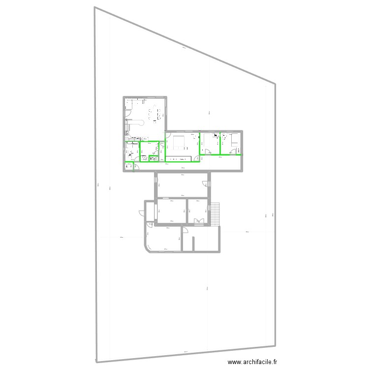 Boissy RdC4. Plan de 10 pièces et 1379 m2