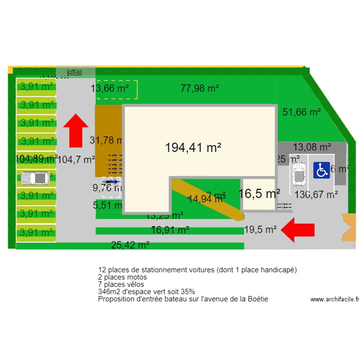 Projet Centre de Santé PRESENTATION V2BIS (Bateau + 12 VOITURE + 2 MOTOS + 7 VELOS). Plan de 0 pièce et 0 m2