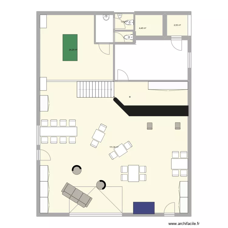L'atelier Essai 2. Plan de 5  et 144 m²