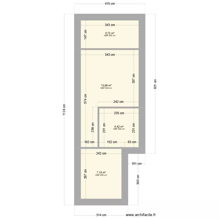 Ledieu. Plan de 4 et 32 m² Ledieu. Plan de 4 et 32 m²